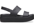 CROCS WOMENS CROCS BROOKLYN LOW WEDGE