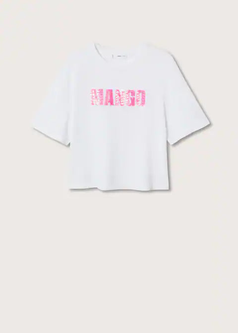 MANGO WOMEN T-SHIRT LOGOSEQ-H-01