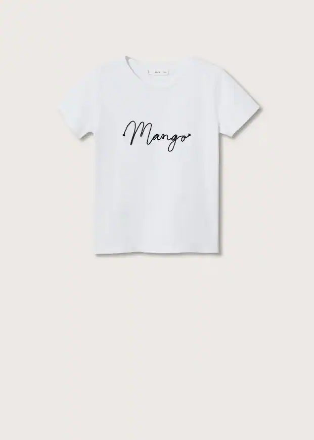 MANGO WOMEN T-SHIRT PSTLOGO-01