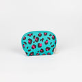 1NOM Jungle Leopard Print Cosmetic Bag - Green