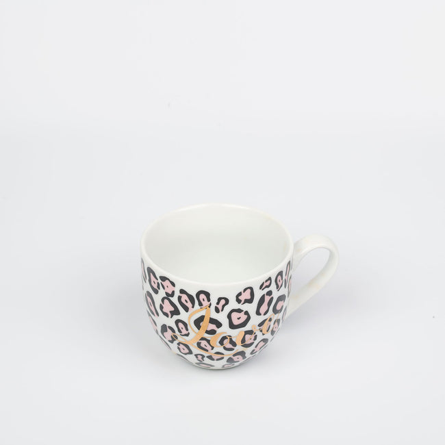 1NOM Leopard Print Ceramic Mug - White