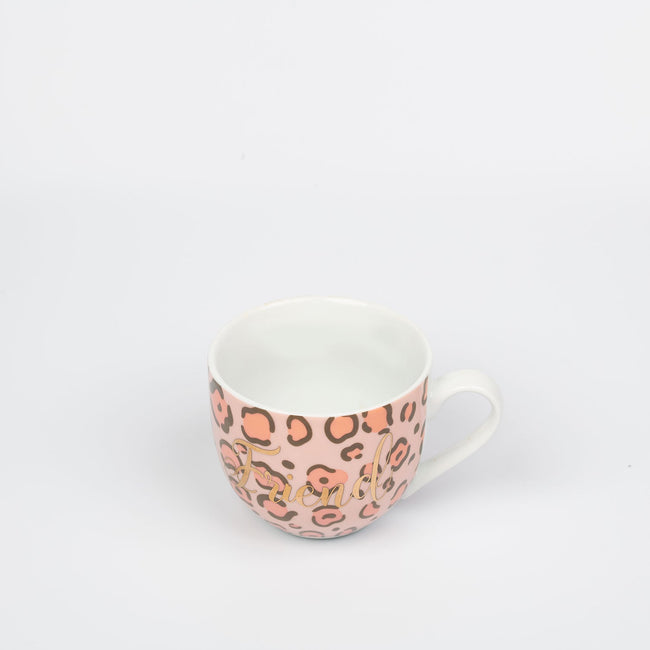 1NOM Leopard Print Ceramic Mug - Pink