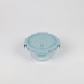 1 NOM Round Glass Food Storage Container 660ml - Blue