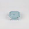 1 NOM Square Glass Food Storage Container 520ml - Blue