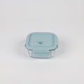 1 NOM Square Glass Food Storage Container 520ml - Blue