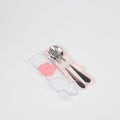 1 NOM Rabbit & Flower Cutlery Set - Pink