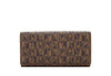 Bonia Brown Monogram Long 2 Fold Wallet 86522-508-15