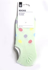 1NOM Pot-point Macaron-colored Women's Boat Socks - Pink Green