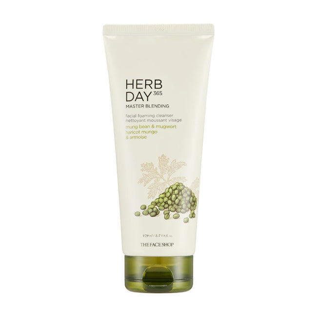 THEFACESHOP HERBDAY 365 MASTER BLENDING FACIAL FOAMING CLEANSER MUNGBEAN&MUGWORT(GZ)