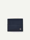 PEDRO Embossed Leather Bi-Fold Wallet with Insert - Navy