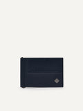 PEDRO Embossed Leather Bi-Fold Money Clip - Navy