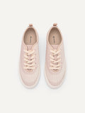 PEDRO Women Pleated Court Sneakers - Nude