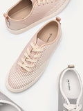 PEDRO Women Pleated Court Sneakers - Nude