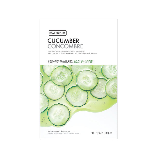 THEFACESHOP REAL NATURE CUCUMBER FACE MASK(GZ)